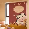 Curtains, home curtains, bedroom home Velcro curtain fabric, no need for drilling, installation, pasting, light-blocking, simple self-adhesive details Picture